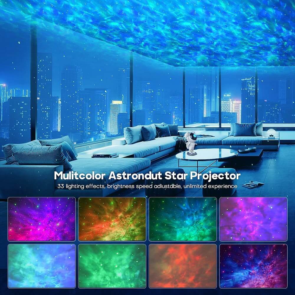 🚀 PROIETTORE GALAXY ASTRONAUTA – ATMOSFERA SPAZIALE A CASA TUA! 🌙