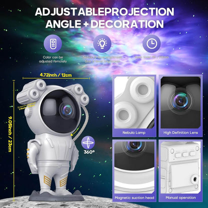 🚀 PROIETTORE GALAXY ASTRONAUTA – ATMOSFERA SPAZIALE A CASA TUA! 🌙