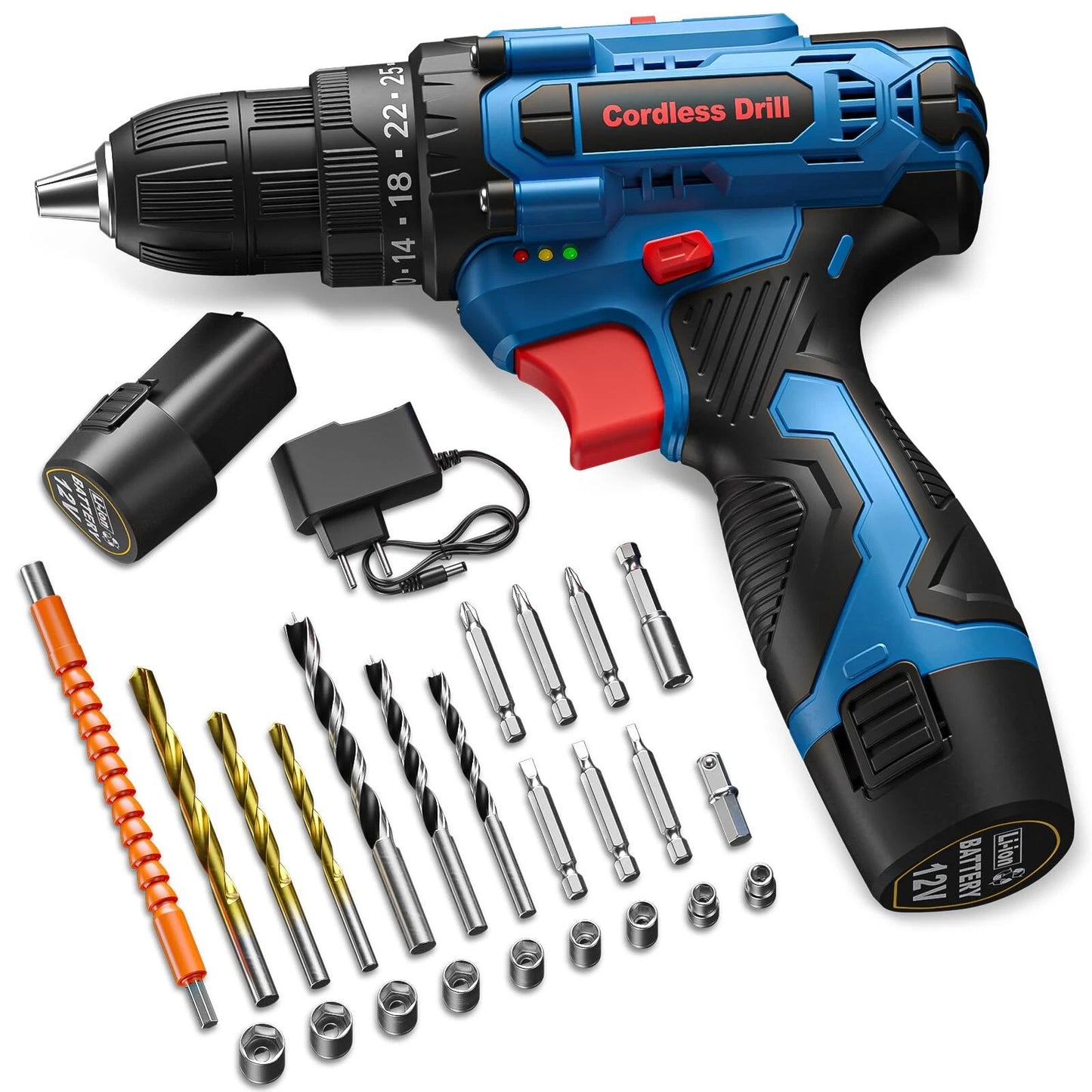 🔧 TRAPANO AVVITATORE ELETTRICO 12V – CON VALIGETTA & ACCESSORI!