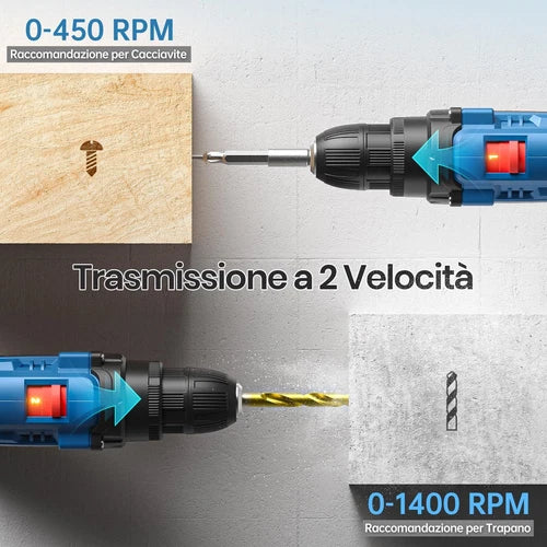 🔧 TRAPANO AVVITATORE ELETTRICO 12V – CON VALIGETTA & ACCESSORI!