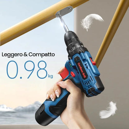 🔧 TRAPANO AVVITATORE ELETTRICO 12V – CON VALIGETTA & ACCESSORI!